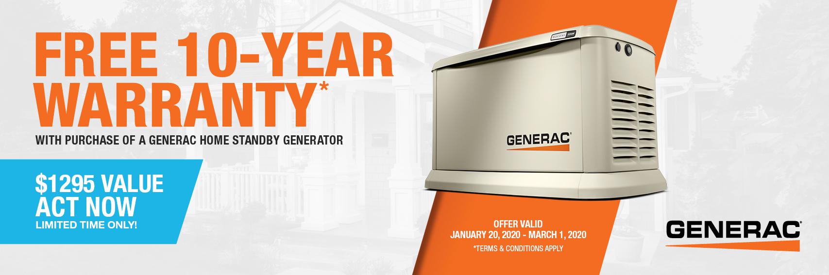 Homestandby Generator Deal | Warranty Offer | Generac Dealer | Hamilton, ON